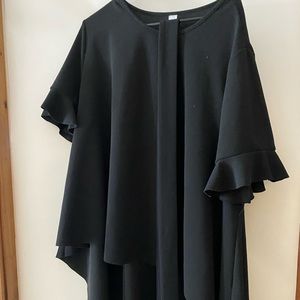 High, low shirt with belt